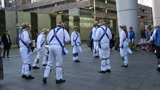 Jockey Morris dance quotJockey to the fairquot Plough Tour 2023 at the North Taproom Birmingham [upl. by Ahsek803]