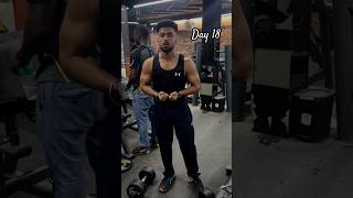 Fitness Series  Day 18 fitnessjourney youtubeshorts transformation dailyvlog musclegain [upl. by Trinl546]