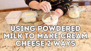 Using Powdered Milk to Make Cream Cheese 2 Ways [upl. by Latoyia]