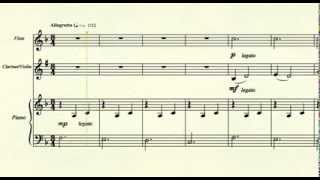 Little Waltz  Brett Thompson  for flute violinclarinet and piano [upl. by Aidualc]