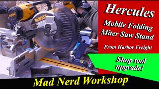 Hercules Miter Saw Stand from Harbor Freight  Assemble and First impressions [upl. by Neivad]