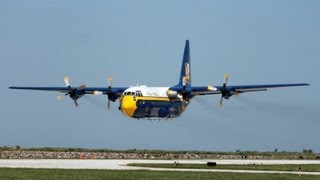 The Blue Angels C130J quotFat Albertquot demonstrates its capabilities near Niland CA shorts c130 [upl. by Silletram]