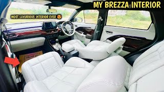 FINALLY❗️MY BREZZA 2022 INTERIOR FULLY CONVERTED TO RANGE ROVER 😍 ULTRA LUXURY ✅ NEW BREZZA MODIFIED [upl. by Htebaile]