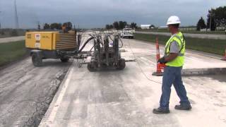 Concrete Dowel Pin Drills Full depth repair [upl. by Riem]