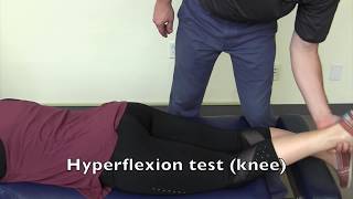 Hyperflexion Test Knee [upl. by Richardson]