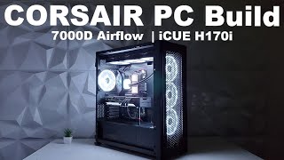 Corsair PC Build  AMD Ryzen 9 5900X  iCUE H170i  7000D Airflow  Rog Crosshair VIII Dark Hero [upl. by Colombi]