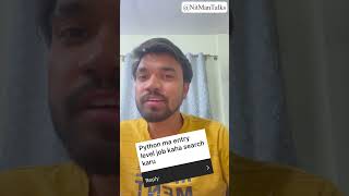 Python job search  Python में Entry Level Jobs कहां Search करें softwareengineer  NitMan Talks [upl. by Argile]