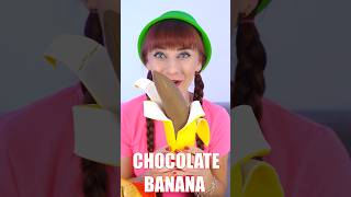 Chocolate VS Real Banana ASMR Eating shorts [upl. by Heddy]