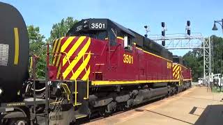 Southwest Pennsylvania switcher departing Connelsville 7 6 23 On CSX Keystone Sub [upl. by Janenna]