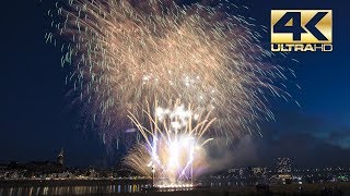 ⁽⁴ᴷ⁾ Nijmeegse Vierdaagse Vuurwerk 2018  Nijmegen  Dream Fireworks Waal in Vlammen [upl. by Monson]