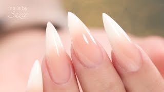 Hybrid Gel Baby BoomerFrench Fade Nails [upl. by Risser]