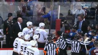 Patrick Roy vs Bruce Boudreau end of game Anaheim Ducks vs Colorado Avalanche 10213 NHL Hockey [upl. by Halpern]