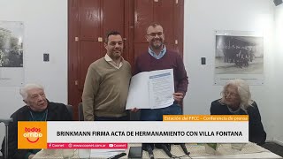 Brinkmann firma hermanamiento con Villa Fontana [upl. by Arrais]