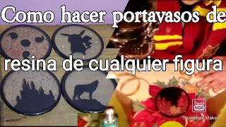 Como hacer portavasos en resina de cualquier figura SIN MOLDES tutorial detallado [upl. by Almund134]