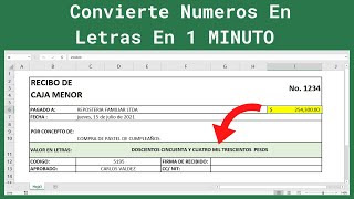 🔴 Como Convertir NUMEROS EN LETRAS en EXCEL  Fácil y Rápido [upl. by Luy]