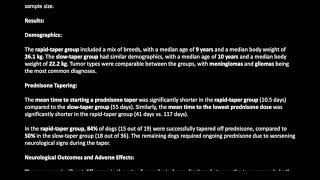 A Prospective Evaluation of Succinct Prednisone Tapering After Brain Tumor Irradiation in Dogs [upl. by Hnil850]