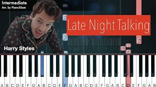 Intermediate Late Night Talking  Harry Styles  Piano Tutorial [upl. by Cleopatra]