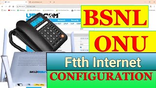 How To Configure BSNL FTTH ONUONT RouterModem 2024 in Hindi [upl. by Notyal]