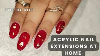 How to do acrylic nail extensions for beginners [upl. by Nnyladnarb244]