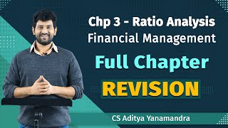 CA Inter  Financial Management  Ratio Analysis  Full Chapter Revision CS Aditya [upl. by Alig]