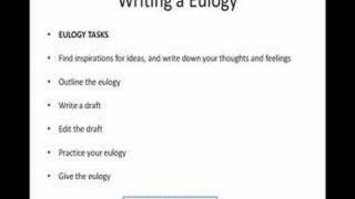 How To Write Eulogy Speeches For Eulogies and Funeral Speech [upl. by Haym346]