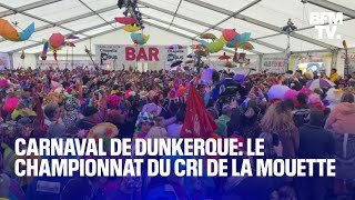 Carnaval de Dunkerque Samuel est le gagnant du championnat du monde du cri de la mouette [upl. by Tommy]