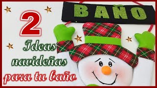 2 IDEAS NAVIDEÑAS PARA DECORAR TU BAÑO  Ideas para navidad con reciclaje  Bathroom Crafts [upl. by Jeffry]