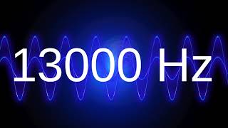 13000 Hz clean pure sine wave TEST TONE 13 khz frequency [upl. by Eidnahs]