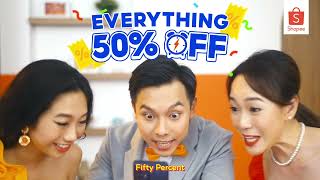 Get Everything 50 Off during Shopee 12pm [upl. by Laeno364]