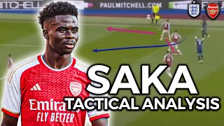 How GOOD is Bukayo Saka  Tactical Analysis  Skills HD [upl. by Elleuqar]