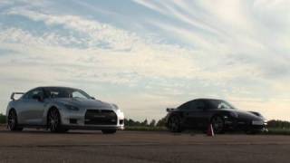 1080p Switzer P800 Nissan GTR vs Switzer SPI750 Porsche 911 Turbo TipTronic [upl. by Anul]