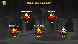 Geometry Dash Fire Gauntlet All Coins [upl. by On]