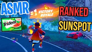 ASMR Gaming 🤩 Fortnite Ranked Sunspot Skin Relaxing Gum Chewing 🎮🎧 Controller Sounds  Whispering 💤 [upl. by Vitek]