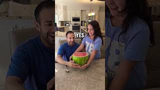 Funny watermelon prank watermelon family watermelone funny watermelonwater familyfun [upl. by Collier663]