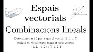 Espais vectorials Combinacions lineals  Part 4 [upl. by Nitsyrc]