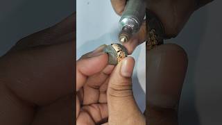 New ring kating hand machine goldmaking woodworking goldjewellerymaking goldjewellery [upl. by Gherardo]