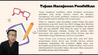 Manajemen pendidikan pengertian manajemen pendidikan [upl. by Darrel230]