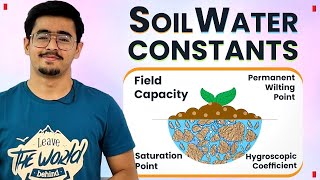 Soil Water Constant Saturation Point Field Capacity PWP Hygroscopic Coefficient Moisture Equivalent [upl. by Assetan]