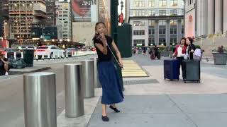 Street Violin Improvisation  Hummingbird  Jia Doughman [upl. by Besse]