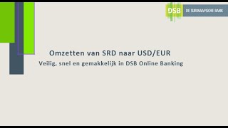 Vreemde Valuta Aankopen in DSB Online Banking [upl. by Ermina]