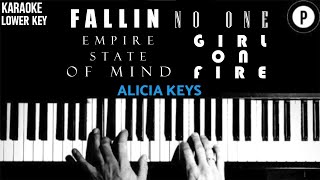 🎵 ALICIA KEYS Karaoke SONGS 🎵 FALLIN  NO ONE  EMPIRE STATE OF MIND  GIRL ON FIRE [upl. by Enyar]