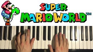 Super Mario World  Overworld Theme Piano Tutorial Lesson [upl. by Giarg]