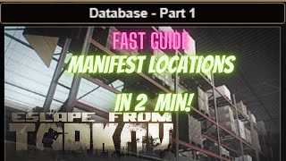 Database Part 1 Escape From Tarkov Interchange Ragman Fast Quest Guide eft [upl. by Yrahca]