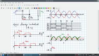 EP09 Redresseur monophasé non commandé double alternance alimentant une charge inductive [upl. by Holihs514]