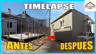 🔶TIMELAPSE CASA PREFABRICADA🔶 1 SEMANA de trabajo en 9 MINUTOS  Construyendo Casas [upl. by Karissa]