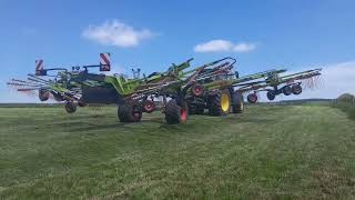 Silage 2024  Murphys of WGH raking grass  First Cut [upl. by Yeliak705]