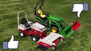 John Deere 2025R Vs Ventrac 4500  Side by Side Tractor Comparison [upl. by Augustus]