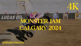 Monster Jam Calgary 2024 4K 60FPS [upl. by Lyrahc7]