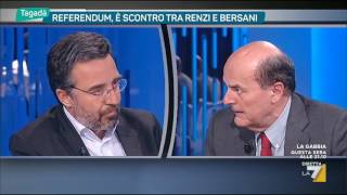 Referendum è scontro tra Renzi e Bersani [upl. by Llesirg479]