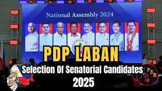 PDP LABAN Selection Of Senatorial Candidates  2025  PDP Laban National Assembly [upl. by Gunter]